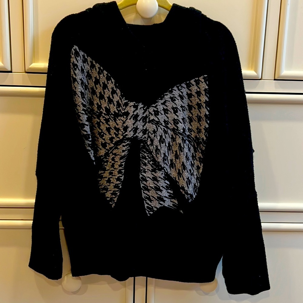 Lauren Moshi bow hooded sweater - EUC